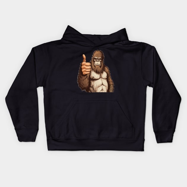 Bigfoot Believer Approves Kids Hoodie by VirtualArtGuy